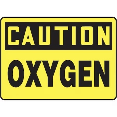 Accuform OSHA CAUTION SAFETY SIGN OXYGEN 10 in MCHL658XT